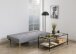 Schlafsofa >Lucca< in Grau, Polyester, Rubberwood - 180x74x86cm (BxHxT)