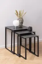 Satztisch >Katrine< (3-teilig) in schwarz -...