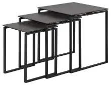 Satztisch >Katrine< (3-teilig) in schwarz -...