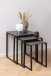 Satztisch >Katrine< (3-teilig) in schwarz - 50x55x50 (BxHxT)