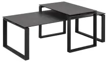 Satztisch >Katrine< (2-teilig) in schwarz -...