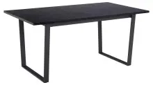 Esstisch >Amble< in schwarz, MDF, Stahl -...