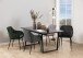 Esstisch >Amble< in schwarz, MDF, Stahl - 160x74x90cm (BxHxT)
