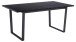 Esstisch >Amble< in schwarz, MDF, Stahl - 160x74x90cm (BxHxT)