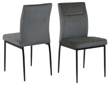 Polsterstuhl >Demi< (2er-Set) in Grau, Polyester,...