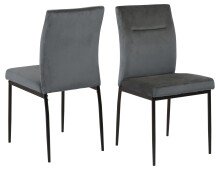 Polsterstuhl >Demi< (2er-Set) in Grau, Polyester,...