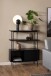 Standregal >Angus< in schwarz, MDF, Stahl - 94x113,8x27cm (BxHxT)