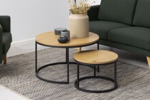 Couchtisch >Spiro< (2-teilig) in Wildeiche, MDF,...