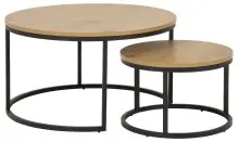Couchtisch >Spiro< (2-teilig) in Wildeiche, MDF,...