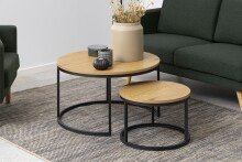Couchtisch >Spiro< (2-teilig) in Wildeiche, MDF,...