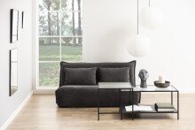 Satztisch >Seaford< (2-teilig) in Klar, Glas, Stahl - 90x50x55cm (BxHxT)
