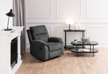Couchtisch >Bayonne< in Grau, Glas, Stahl - 95x42x50cm (BxHxT)