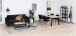 Glasvitrine >Seaford< in schwarz, Stahl - 77x150x35cm (BxHxT)