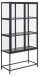 Glasvitrine >Seaford< in schwarz, Stahl - 77x150x35cm (BxHxT)