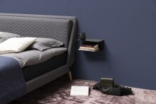 Wandregal >Joliet< (2er-Set) in schwarz, Stahl - 35x14x20cm (BxHxT)