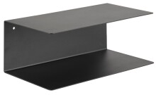 Wandregal >Joliet< (2er-Set) in schwarz, Stahl - 35x14x20cm (BxHxT)