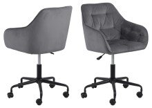 Schreibtischstuhl >Brooke< in Grau, Polyester,...