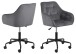 Schreibtischstuhl >Brooke< in Grau, Polyester, Stahl - 59x88,5x58,5cm (BxHxT)