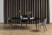 Esstisch >Angus< in schwarz, MDF, Stahl - 200x74x90cm (BxHxT)