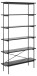 Regal >Angus< in schwarz, MDF, Stahl - 94x172x27cm (BxHxT)