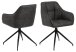 Armlehnstuhl >Brenda< in Grau, Polyester, Stahl - 58x84,5x54,5cm (BxHxT)