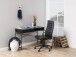 Schreibtisch >Angus< in schwarz, MDF, Stahl - 110x75x50cm (BxHxT)