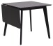 Esstisch >Roxby< in schwarz, MDF, Rubberwood - 80/120x76x80cm (BxHxT)