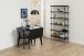 Esstisch >Roxby< in schwarz, MDF, Rubberwood - 80/120x76x80cm (BxHxT)