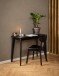 Schreibtisch >Roxby< in schwarz, MDF, Rubberwood - 100x75x50cm (BxHxT)