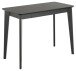 Schreibtisch >Roxby< in schwarz, MDF, Rubberwood - 100x75x50cm (BxHxT)