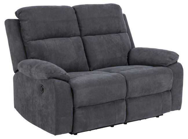 2-Sitzer >Mora< in Grau, Stoff, Stahl - 143,5x98x95cm (BxHxT)
