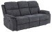 3-Sitzer >Mora< in Grau, Stoff, Stahl - 196,5x98x95cm (BxHxT)