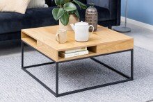 Couchtisch >Willford< in Wildeiche, MDF, Stahl -...