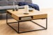 Couchtisch >Willford< in Wildeiche, MDF, Stahl - 80x40x80cm (BxHxT)