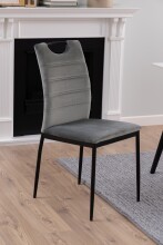 Polsterstuhl >Dia< (4er-Set) in Grau, Polyester,...