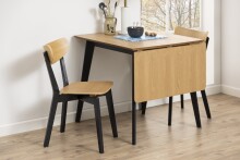 Esstisch >Roxby< in Eiche, MDF, Rubberwood - 80x76x80cm (BxHxT)