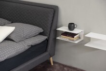 Wandregal >Joliet< (2er-Set) in weiss, Stahl - 35x14x20cm (BxHxT)