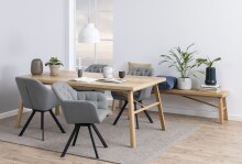 Sitzbank >Galway< in Eiche, Massivholz - 200x45x36cm (BxHxT)