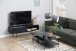TV-Board >Angus< in schwarz, MDF, Stahl - 140x44,5x40cm (BxHxT)
