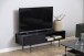 TV-Board >Angus< in schwarz, MDF, Stahl - 140x44,5x40cm (BxHxT)