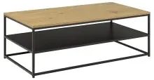 Couchtisch >Gila< in Wildeiche, MDF, Stahl -...