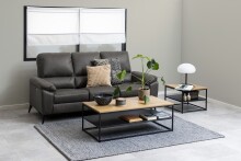 Couchtisch >Gila< in Wildeiche, MDF, Stahl - 120x42x60cm (BxHxT)