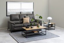 Couchtisch >Gila< in Wildeiche, MDF, Stahl - 120x42x60cm (BxHxT)