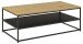 Couchtisch >Gila< in Wildeiche, MDF, Stahl - 120x42x60cm (BxHxT)