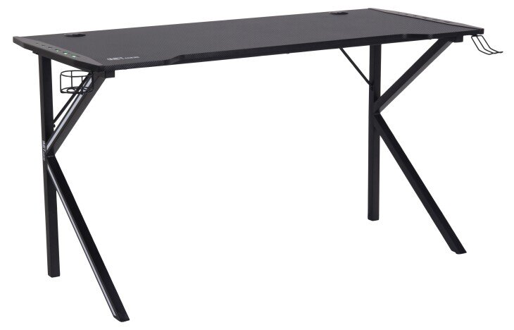 Gamingtisch >Ninja< in Carbon, MDF, Stahl - 140x75x60cm (BxHxT)