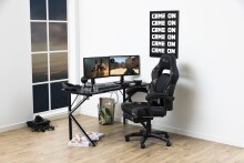 Gamingtisch >Ninja< in Carbon, MDF, Stahl - 140x75x60cm (BxHxT)