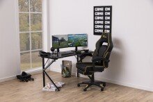 Gamingtisch >Ninja< in Carbon, MDF, Stahl -...