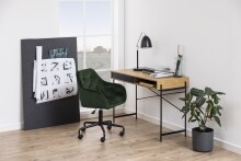 Schreibtischstuhl >Brooke< in waldgrün, Polyester, Stahl - 59x88,5x58,5 (BxHxT)