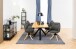 Armlehnstuhl >Aura< in Grau, Polyester, Rubberwood - 60,5x91x58,5cm (BxHxT)