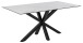 Esstisch >Heaven< in weiss, schwarz, Glas-Keramik, Stahl - 160x75,5x90cm (BxHxT)